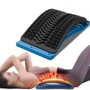 Back Stretcher for Lower Back Pain Relief, Multiple Level Adjustable Arch Lumbar Back Cracker Board, Back Cracking Device, Back Massager for Scoliosis, Spine Decompression Support