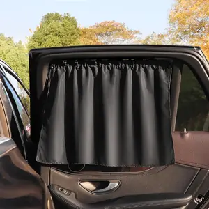 Car Window Sunshade Curtain, Suction Cup Baby Car Seat Shade, Heat Insulation Privacy Curtain for Rear Side Windows, Car Window Shades