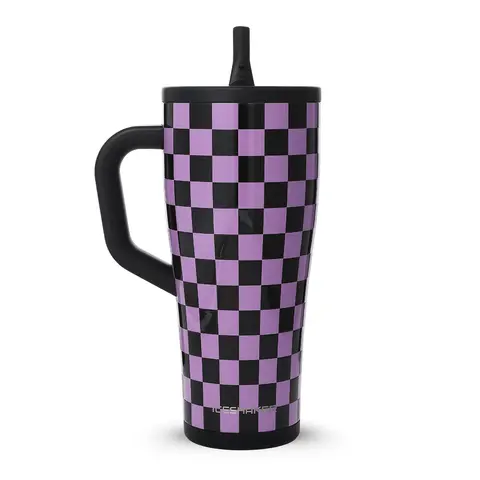 32oz Legend Series Shaker Bottle - Purple Black Checkers (auction)