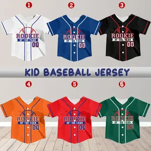 Personalized Rookie Of the Year Kid Baseball Jersey, Custom Name Number Youth Baseball Shirt, Rookie Of The Year Jersey For Baseball Fans