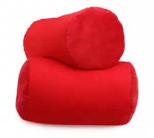 212 MAIN MBR-002-02 Microbead Roll Mooshi Bolster Squish - Red, Lightweight Cushioning, Home/Outdoor Relaxation Aid, Travel-Ready Outdoor Sofa Furniture Cushion