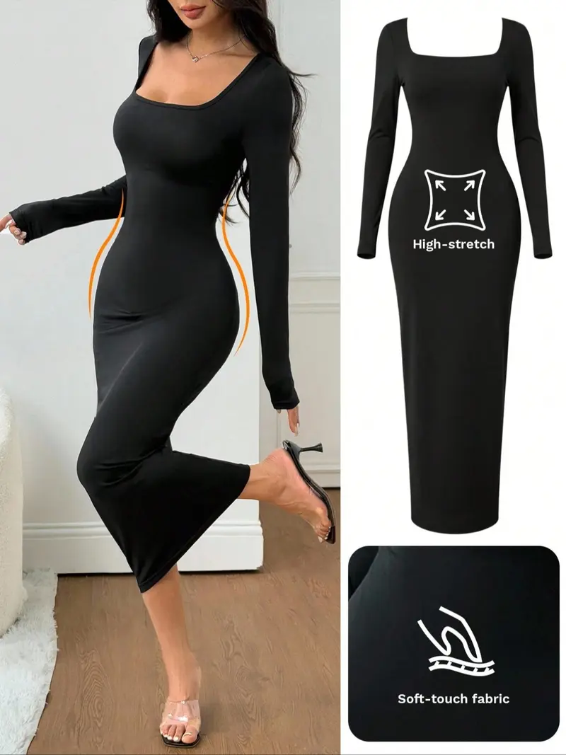 long sleeve black dress casual - TikTok Shop long sleeve black dress casual - TikTok Shop