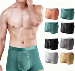 6-Pack Men's Comfortable Boxer Briefs, Men's Massage Particles, Breathable Bottom Crotch, Skin-friendly and Comfortable, Vitality Mid-waist Boxer Briefs, Comfortable and Soft Seamless Boxer Briefs, Suitable for Daily Use, Sports, Gifts for Boyfriends