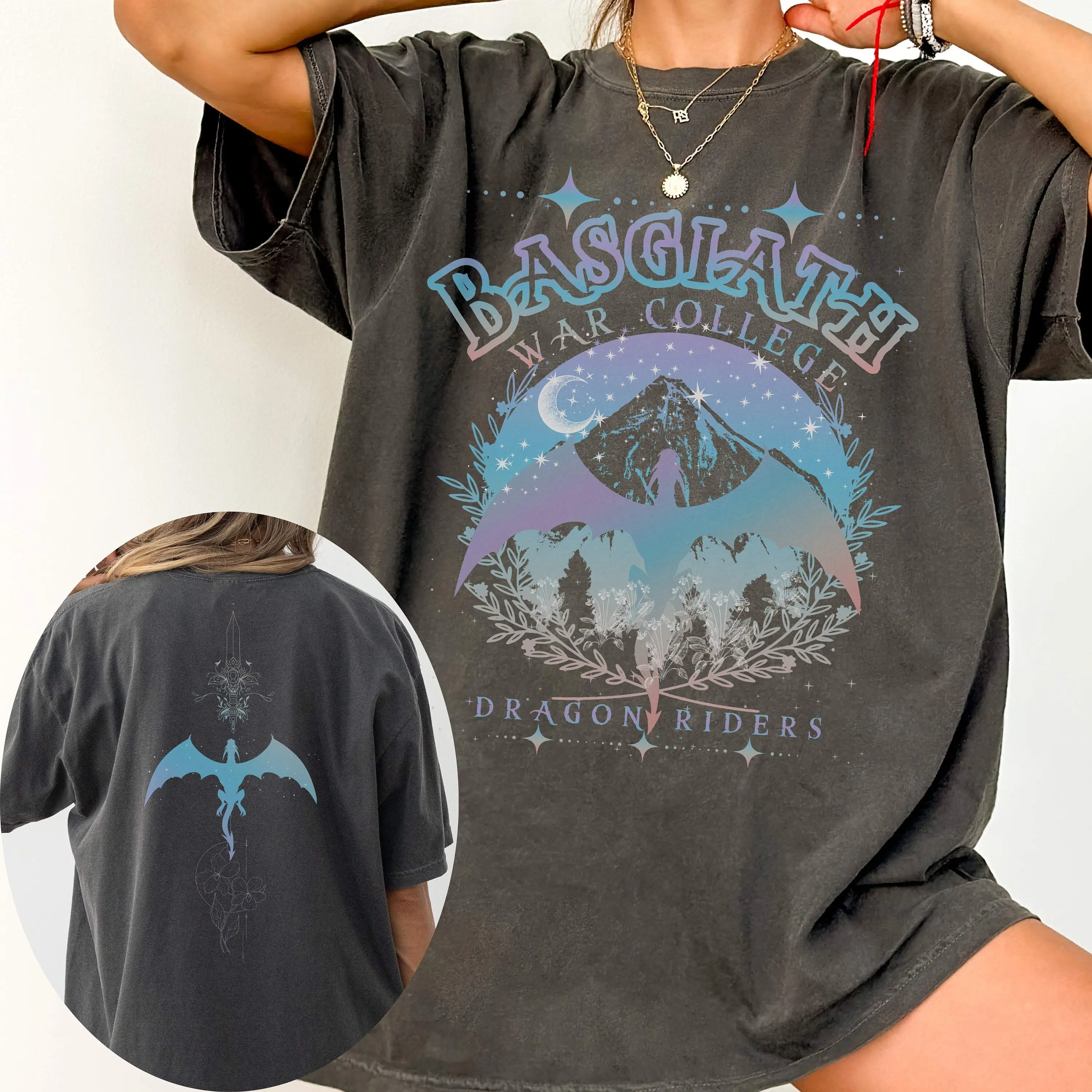 Comfort Colors Basgiath War College Shirt, Fourth Wing Dragon Riders T-Shirt, Rebecca Yarros Apparel, Fantasy Book Lover Gift