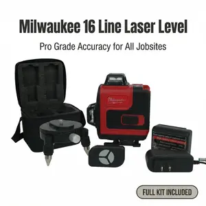 Milwaukee 16 Line Laser Level Precision Tool 4 d automatic 360 with tripod green beam self leveling