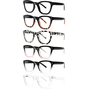 Reading Glasses Blue Light Blocking Readers Spring Hinge Glasses for Reading for Men and Women