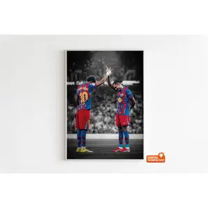 Raphinha Poster Lamine Yamal Poster Signed Football Poster( Unframed - Print Only ) (No Frame)