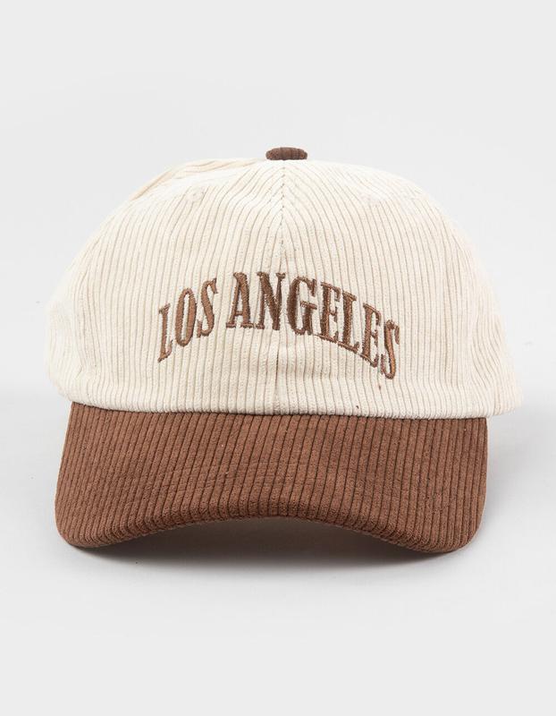 Los Angeles Womens Corduroy Strapback Hat, Brown