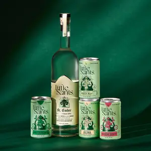 Little Saints Non-Alcoholic Spirits & Cocktails Bundle - Lion's Mane & Reishi Mushroom - Mental Boost - Zero Sugar - 5 Calories - Gluten Free - Gin & Tequila Alternative - Beverage