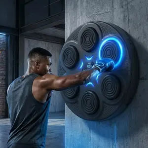 Electronic Boxing Music Fitness Machine, Smart Boxing Machine with Gloves, Wall Mounted Boxing Wall Target Training Punching Equipment, Wall Boxing Bag/suitable Gift for Home Exercise.(Please check the instructions at the end of the description.)