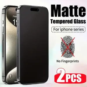 2-pack matte tempered glass screen protectors compatible with iPhone 14/13/12/11/15 Pro Max/16 Plus, also matte screen films fitting iPhone 17 Pro/X/XR/XS Max. Made of tempered glass, it is also suitable for iPhone 13/12/11/X/XR/XS/XS Max with matte priva