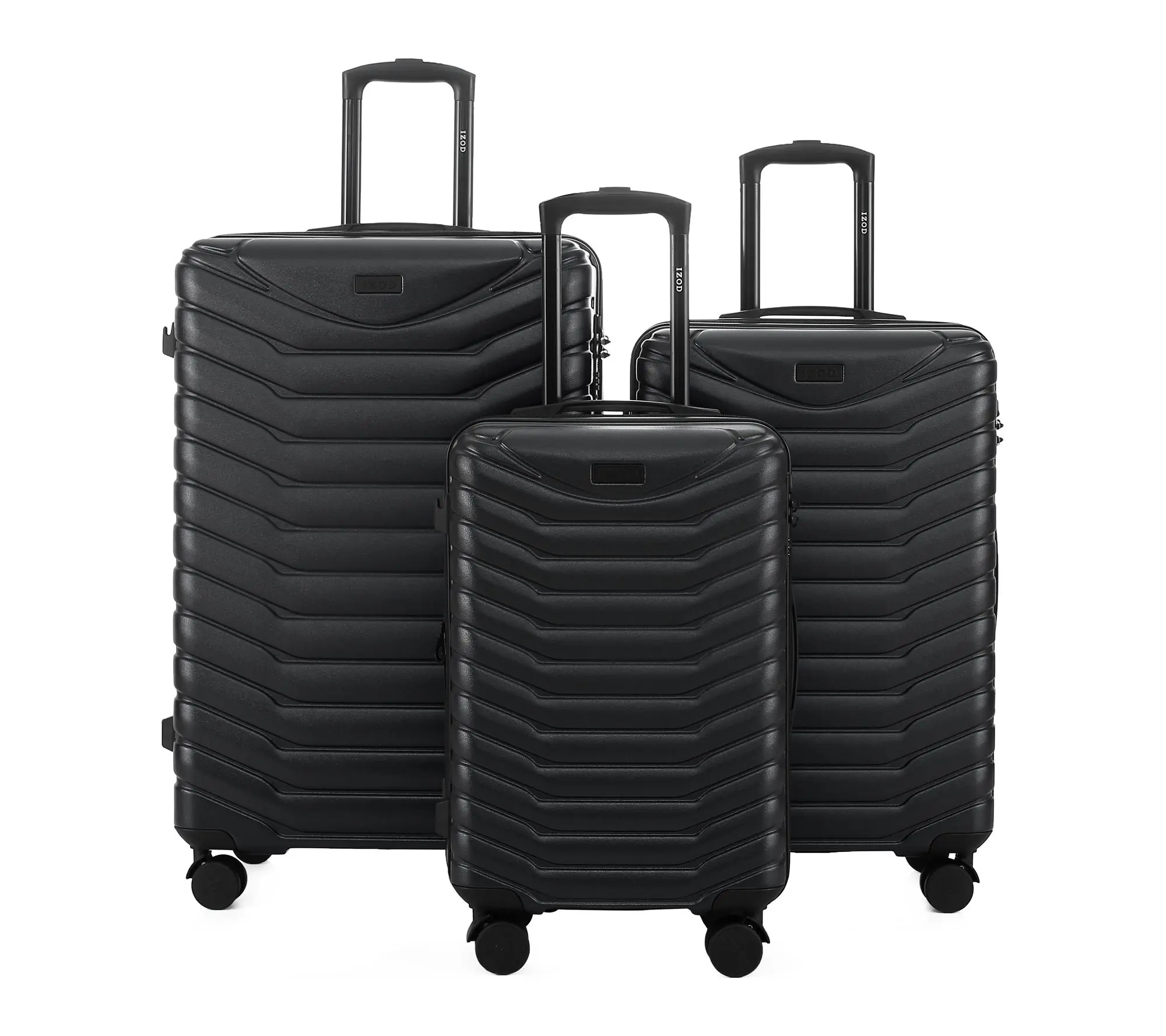 IZOD Phantom Lightweight Expandable ABS 3 Piece Luggage Set