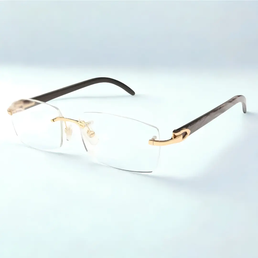 Black Textured Buffs Clear Lens Sunglasses