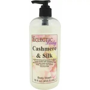 Cashmere and Silk Liquid Pearl Body Wash, 3 in 1 Use for Bubble Bath, Hand Soap & Body Wash