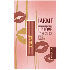 Lakmé Lip Love Chapstick SPF 15 - 22H Moisture Tinted Lip Balm | Pack of 1 Each  Cherry, Strawberry, Caramel, Insta Pink Gloss