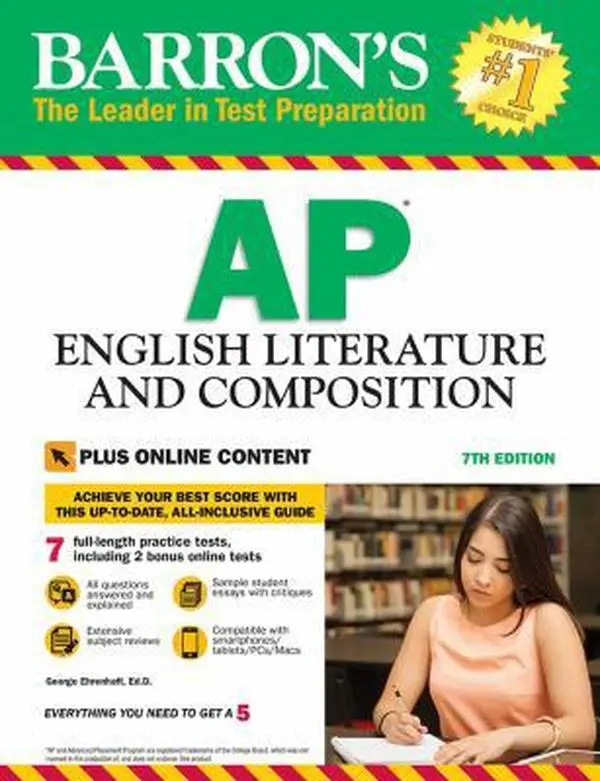 USED-Barron's AP English Literature and Composition with Online Tests by Ehrenhaft, George (Paperback)