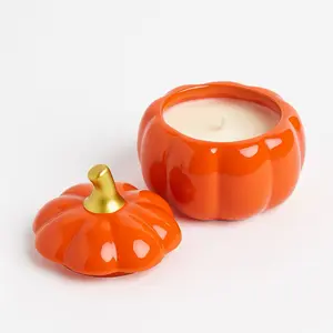 Fall Collection Canddles in a Ceramic Shape Pumkin and Nutcrack - Home Fragrance holiday candle