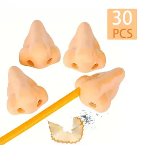 Fun Nose-Shaped Pencil Sharpener Set, Perfect School Supply, Funny Gift & Birthday Present, Ideal Teacher Reward, Winter New Year