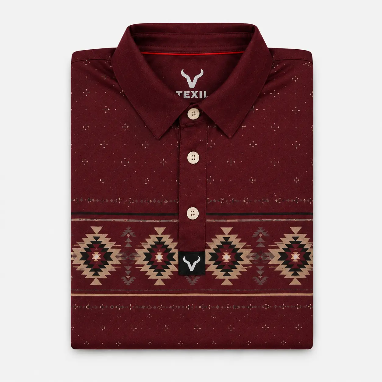 Vexil Brand - Polo - Aztec - Burgundy