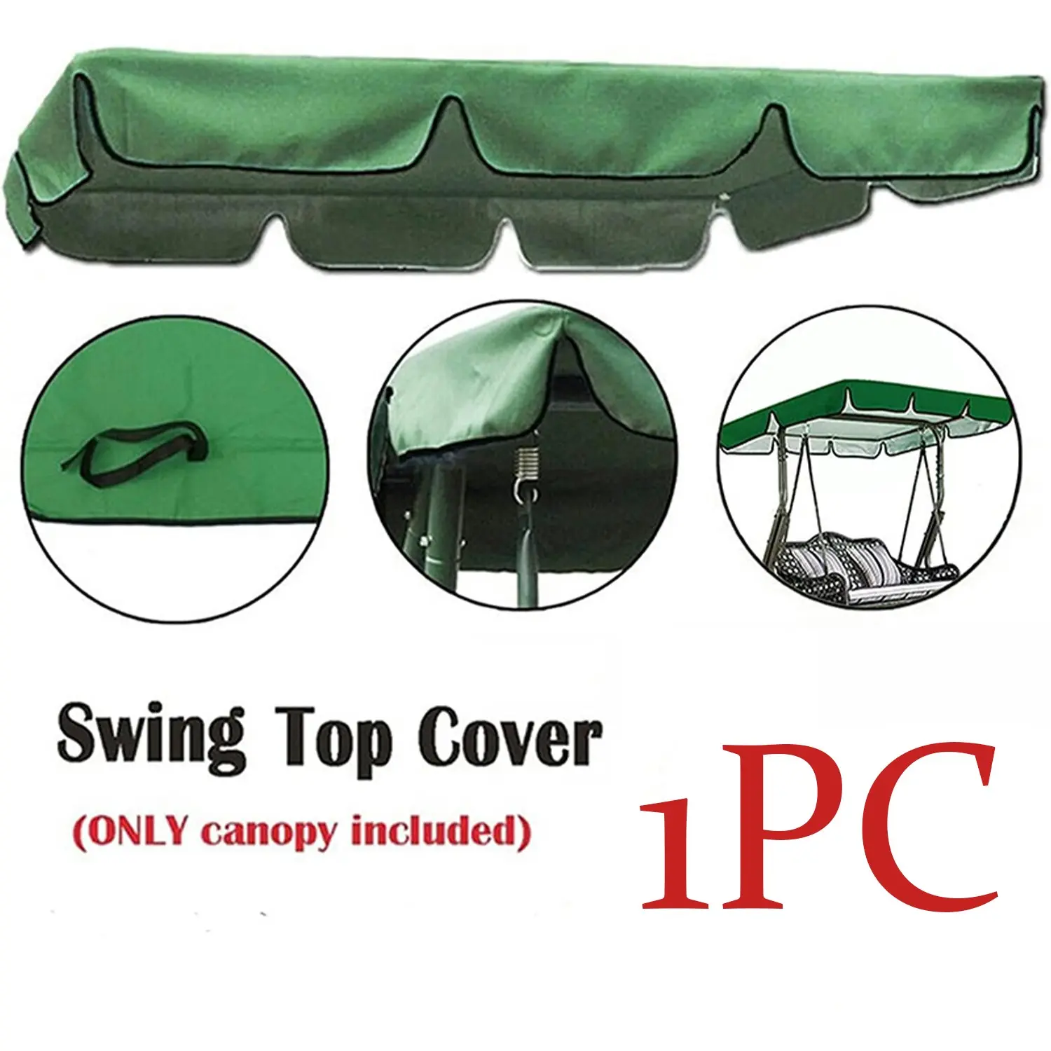 1pc Outdoor Patio Swing Cover, Rainproof Canopy for Garden Swing, Waterproof Shelter for Park Use, Protective Umbrella-Like Design