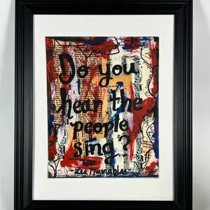 Les Miserables musical art print