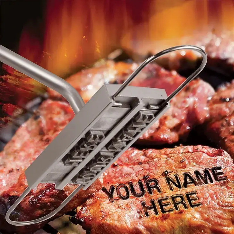 BBQ Branding Iron with 55 Letters for Grilling