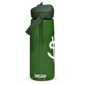 Flip straw water bottle