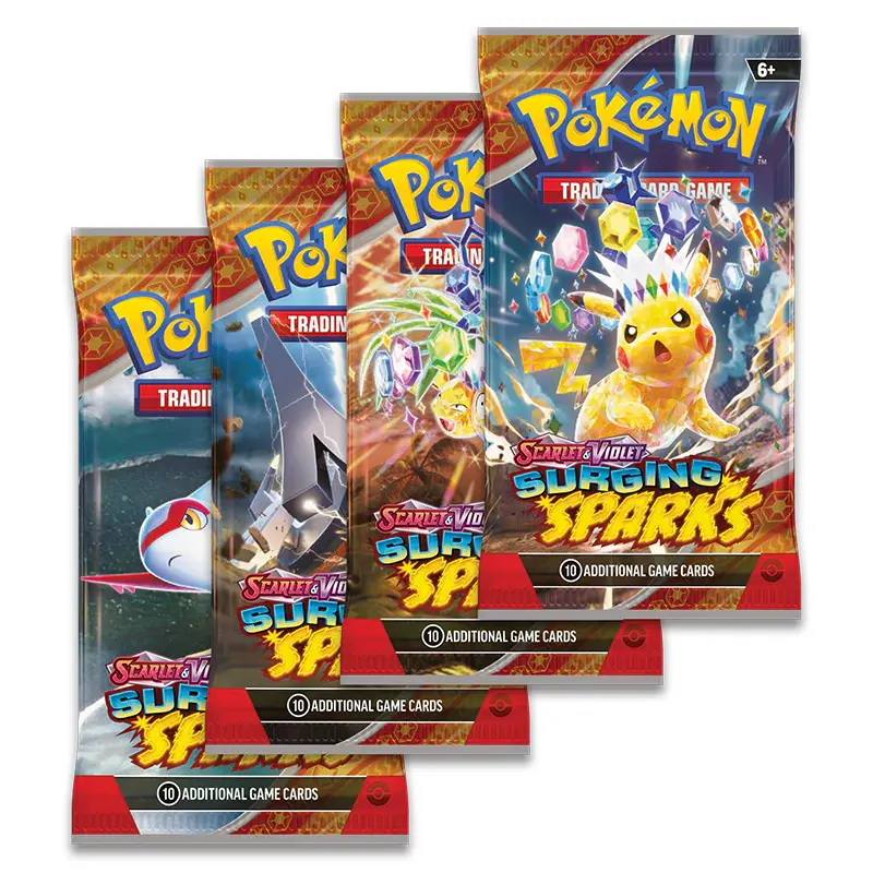RIP TILL YOU HIT! Surging Sparks Booster Packs! 4 Pack Minimum. Pull EX or Better! - TikTok Shop RIP TILL YOU HIT! Surging Sparks Booster Packs! 4 Pack Minimum. Pull EX or Better! - TikTok Shop