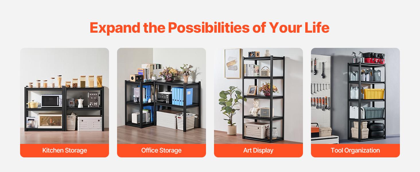 5-Tier 2000LBS Height-Adjustable Extra-Thick Carbon Steel Display Stand, Versatile Storage Rack For Glassware, Sculptures, Collectibles, Toys, Books & Cosmetics | Ideal Curio Cabinet/Bookcase For Game Rooms, Living Rooms, Bedrooms & Home Offices