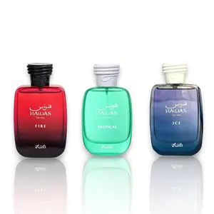 Rasasi Perfumes | Hawas Fire + Hawas Ice + Hawas Tropical | Eau De Parfum | Men's Fragrance | 100 ML - 3.4 oz | Citrus - Amber & Aquatic Notes | Citrus Woody Fragrance