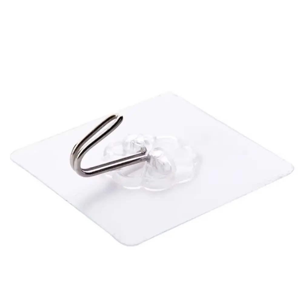 Waterproof Non-Slip Adhesive Hooks, Strong Clear Command Hooks for Bathroom Kitchen, No Residue Removable Wall Hooks, Heavy Duty Organization for Towels Curtains, Reliable Multi-Purpose Home Storage Solution