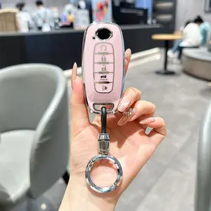 For Nissan Key Fob Cover 5 Button, Key Shell for Maxima/Rouge/Kicks 2023-2025, Key Case with Keychain, Car Accessories Bling
