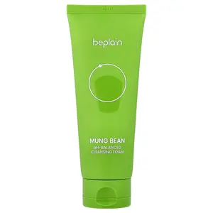 Beplain Mung Bean, pH-Balanced Cleansing Foam, 5.41 fl oz (160 ml)