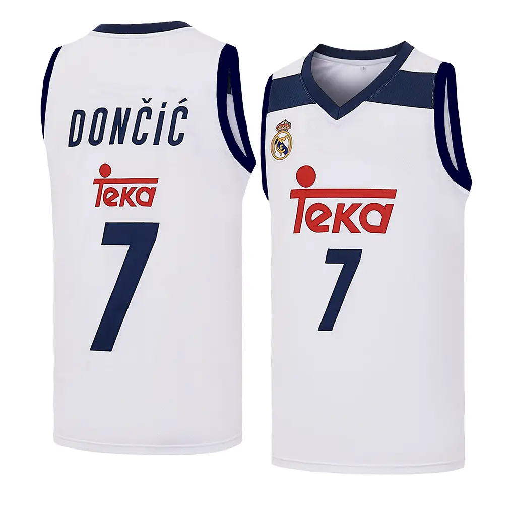 Men's #7 Doncic All-Star Basketball Jersey,Letter Embroidered Training Match Vest,Fan Gift for Game Day