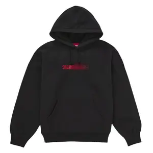 Supreme Swarovski Motion Logo Hooded Sweatshirt Black