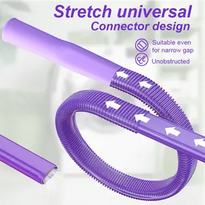 Upgraded Dryer Vent Cleaner Kit, Universal Vacuum Hose Attachment for Lint Removal, Deep Cleaning Brush for Clogged Ducts, Fluff Remover