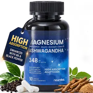 Neumina Healthcare Triple Magnesium Complex (Glycinate-Malate-Citrate) with Ashwagandha & Vitamin B6 – Natural Ingredients Essential Minerals Supplement, Non-GMO, Herbal Vitamins Mineral Supplements for Sleep & Stress Support
