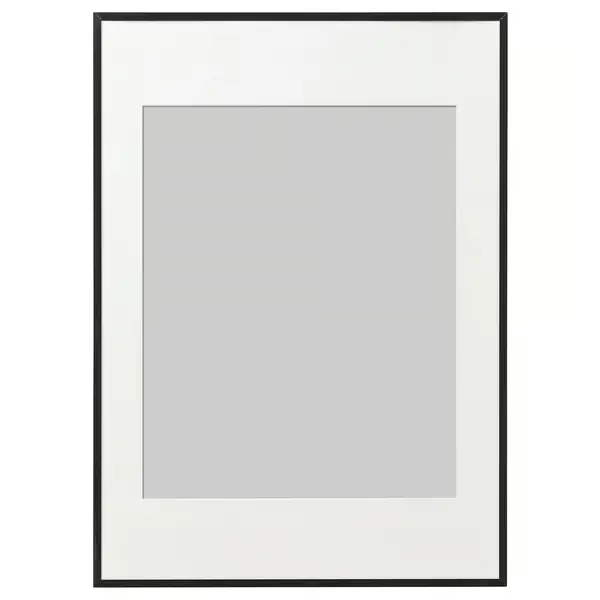 Frame, black, 19 ¾x27 ½ "Picture frames, poster frames, wall-mountable horizontally or vertically - slide-in frame strips, scratch-resistant wall gallery frames.