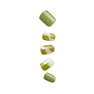 Impress Design No Glue Fake Press On Nails - Before Sunrise | Design, Green, Short, Squoval, Manicure