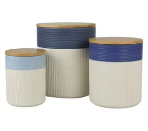 10 Strawberry Street Luca Embossed 3-Piece Canister Set