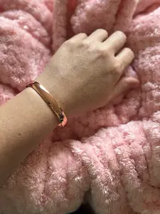 Simple Rose Tone High Polish Finish Bangle