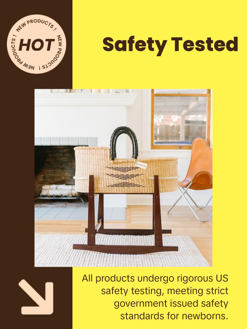 Signature Bilia Bassinet- Collection: Midnight Diamond - Perfect for Newborn Baby, Baby shower gift