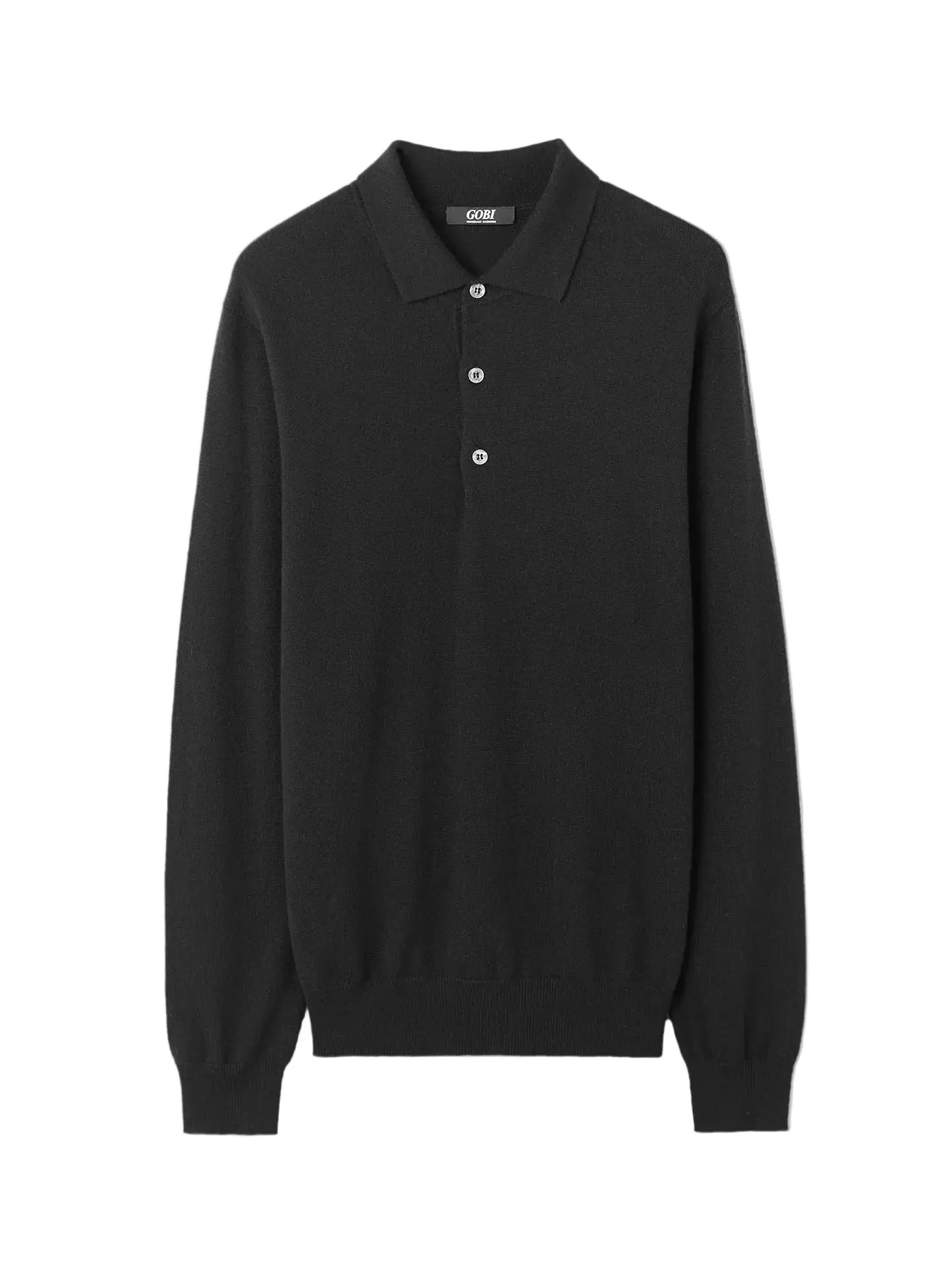 Men's Essential Cashmere Polo Sweater, Longsleeves, Shirts, Tailored, Soft Texture, Business Casual, Mongolian Cashmere