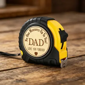 Engraved Tape Measure, Perfect Father's Day and Birthday Gift for Dad, Ideal Present from Son and Daughter for New Dad and Father-in-Law, Practical Carpenter Tool Gift for Woodworking Lovers