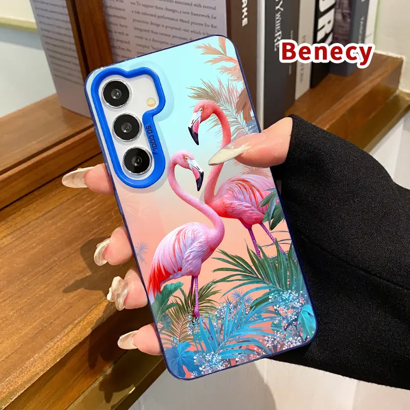 Mobile Phone Case Accessories for Samsung Galaxy S22+ S23 Ultra S24 Plus S25, Flamingo Tropical Dance Pattern Plastic Casing Shell, Anti-Scratch Shockproof Pocket-Friendly Durable Protection Cover, Smartphone