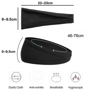 Non-Slip Elastic Headband for Sports & Daily Wear – Sweat Absorbent Wide Hair Band for Gym, Yoga, Running, Perfect for Summer Workouts & Holiday Travel