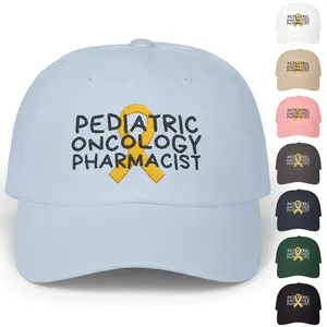 Embroidered Pediatric Oncology Pharmacist Dad Hat, Childhood Cancer Ribbon Pharmacy Hat, Doctor of Pharmacy Graduation Gift, Pharmacist Gift