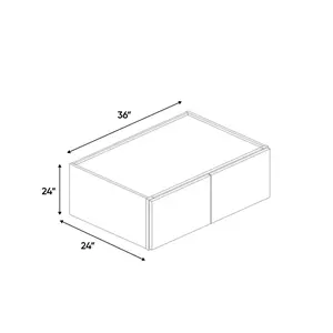 Liberty Shaker Black Oak - 36 Inch Deep Double Door Wall Cabinet - 36" Width x 24" Height x 24" Depth