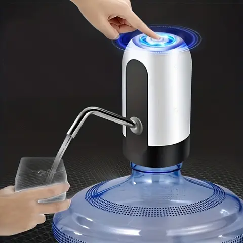 Water Bottle Dispenser, Stainless Steel Water Dispenser, Automatic Drink Dispenser, Drinking Dispenser, 1/2 Counts Portable USB Rechargeable Electric Water Bottle Pump, 3-5 Gallon Water Jug Pump for Outdoor Camping, Home, Office and Kitchen Gadget
