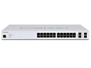 Fortinet FortiSwitch-224D-FPOE, Layer 2/3 FortiGate switch controller compatible PoE+ switch with 24 GE RJ45 + 4 SFP ports, 24 port PoE | FS-224D-FPOE